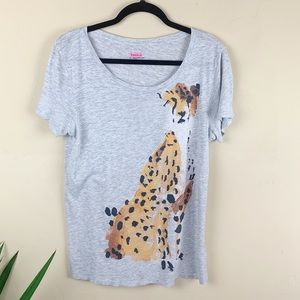 J. Crew {Donald Robertson} Leopard T Shirt Size M